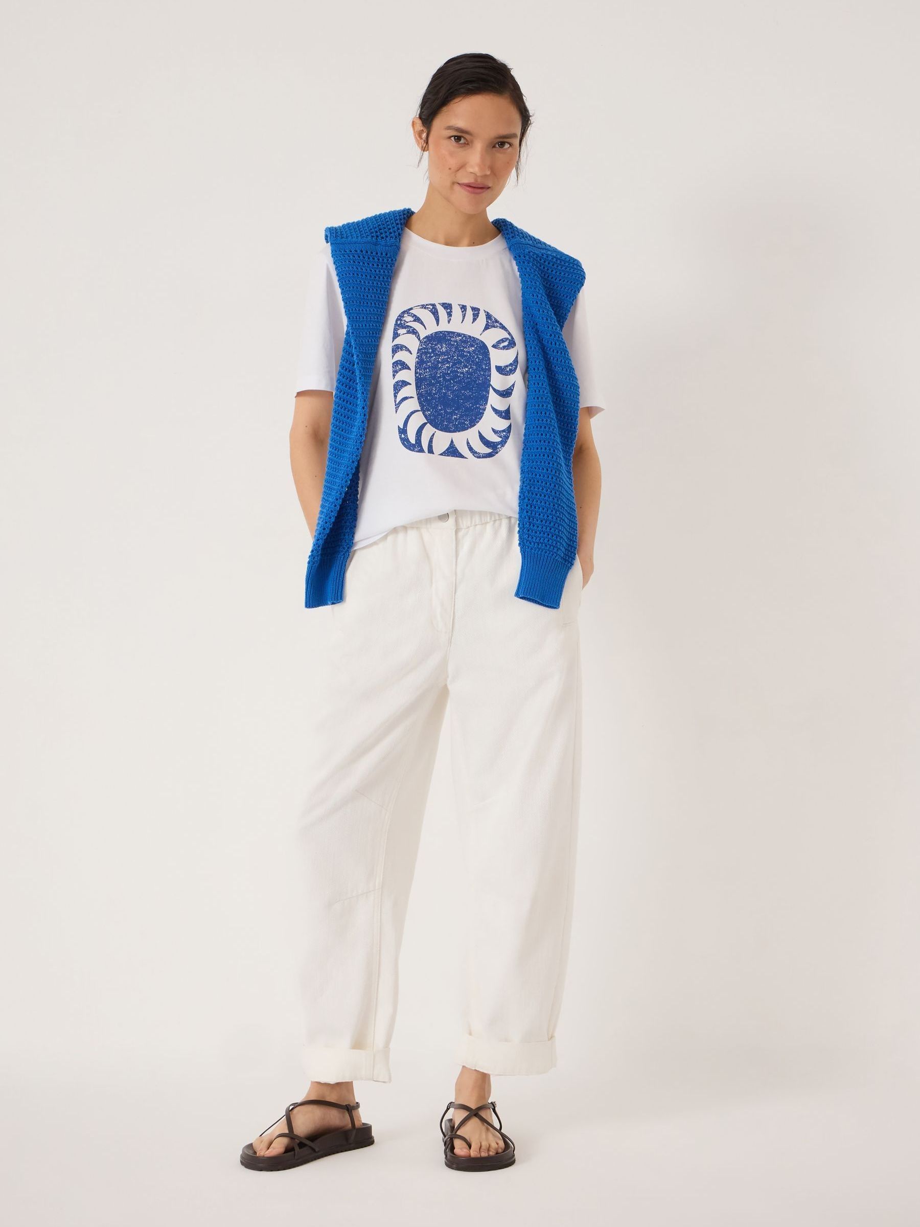 Buy Hush White Sun Graphic Cotton T-Shirt from Next Netherlands