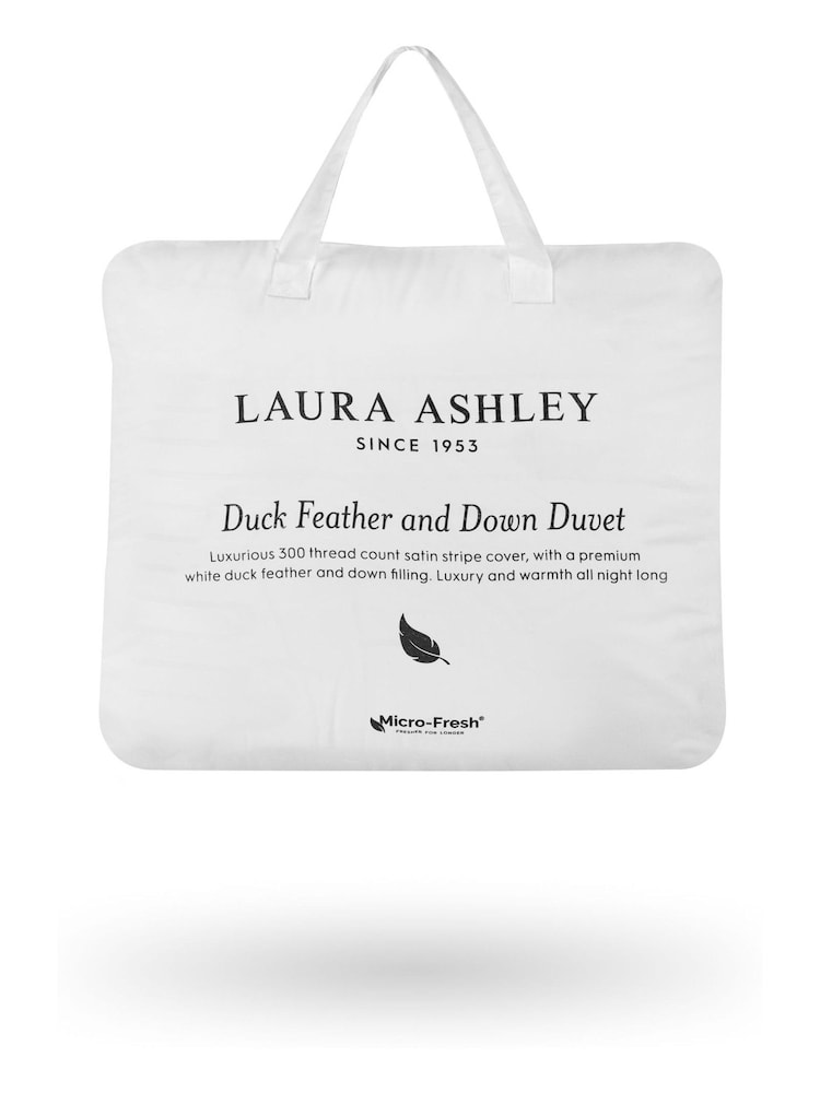 Laura Ashley White Premium Duck Feather and 10.5 Tog Down Duvet - Image 4 of 4