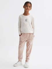 Reiss Camel Kora 9-14 yrs Relaxed Corduroy Drawstring Trousers - Image 1 of 5