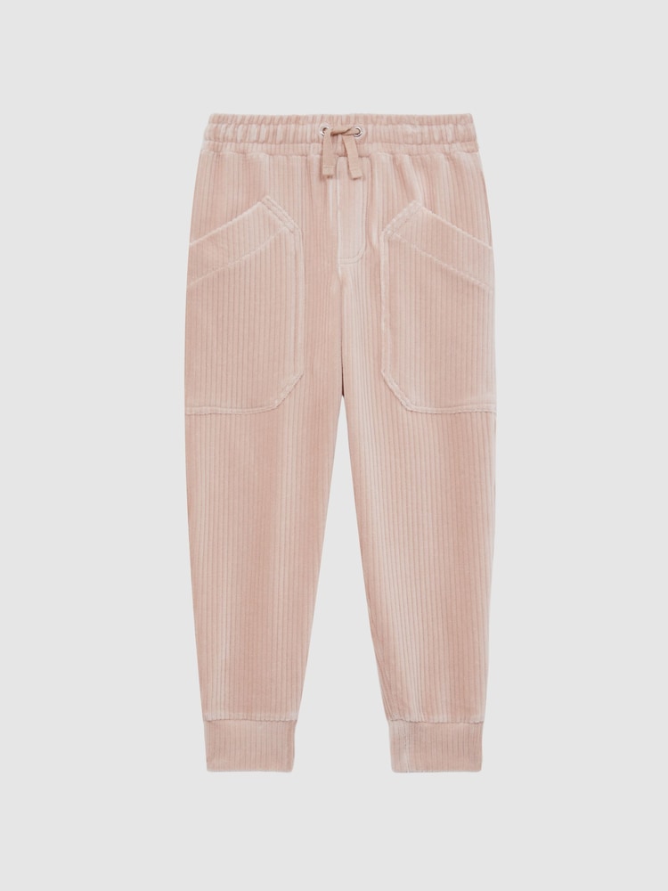 Reiss Camel Kora 9-14 yrs Relaxed Corduroy Drawstring Trousers - Image 2 of 5