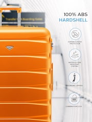 Flight Knight Orange Medium Hardcase Lightweight Check In Suitcase With 4 Wheels - Image 3 of 7