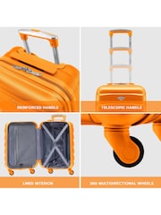 Flight Knight Orange Medium Hardcase Lightweight Check In Suitcase With 4 Wheels - Image 6 of 7