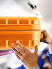 Flight Knight Orange Medium Hardcase Lightweight Check In Suitcase With 4 Wheels - Image 7 of 7
