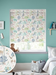 Voyage Oat Natural Blackout Woodland Adventures Made To Measure Roller Blind - Image 1 of 6