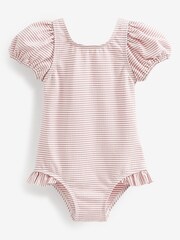 Lilac Purple Puff Sleeve Swimsuit (3mths-7yrs) - Image 6 of 6