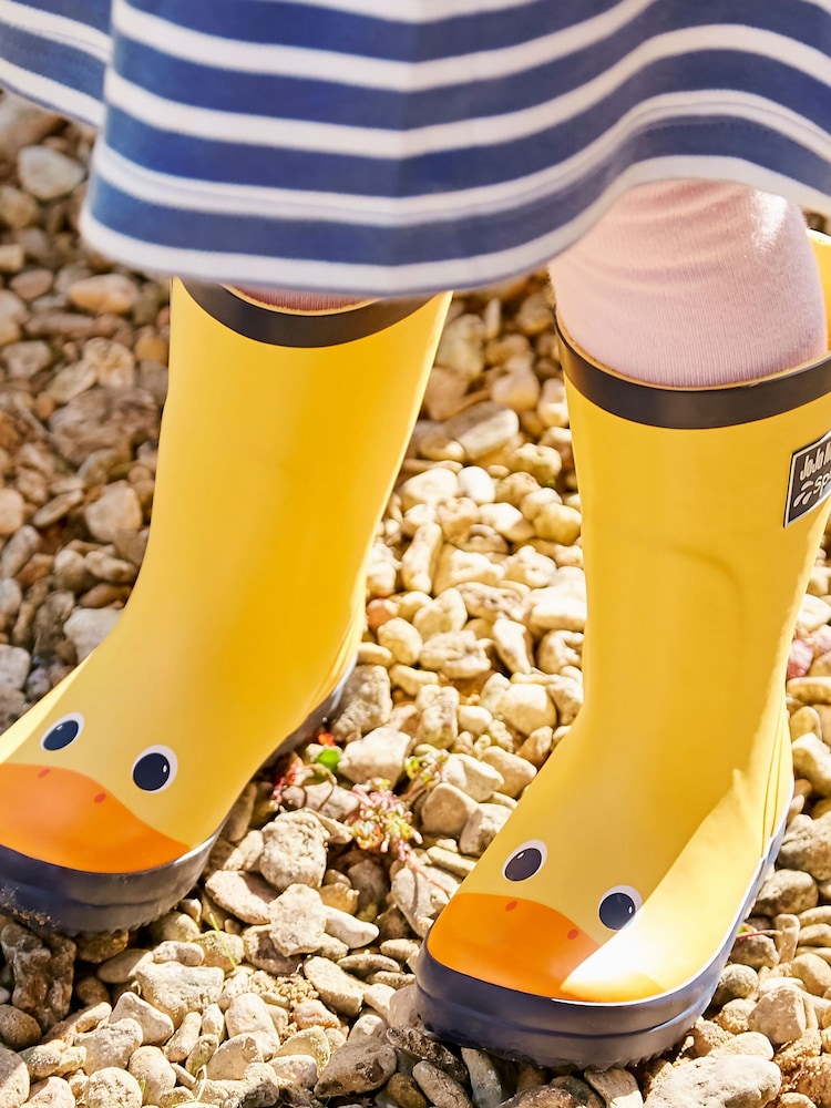 JoJo Maman Bébé Yellow Duck Printed Wellies - Image 1 of 7