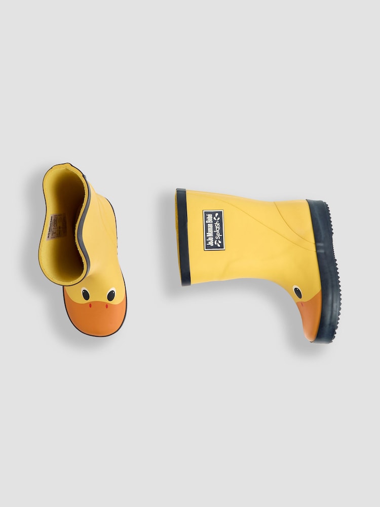 JoJo Maman Bébé Yellow Duck Printed Wellies - Image 7 of 7