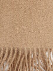 Reiss Camel Cara Fringed Cashmere Scarf - Image 3 of 3