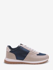 Grey/Navy Blue Forever Comfort® Panel Detail Trainers - Image 3 of 6