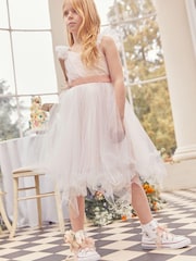 Blush Pink Tulle Bridesmaid Dress (3-16yrs) - Image 1 of 6