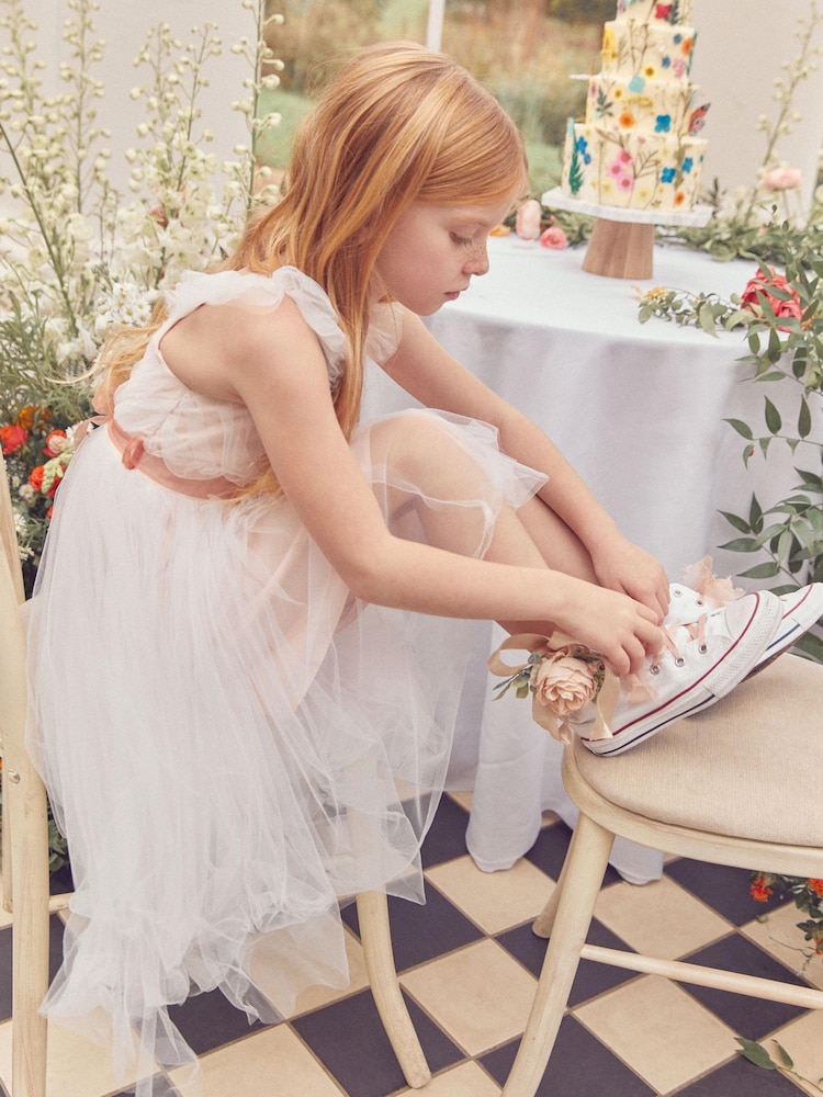 Blush Pink Tulle Bridesmaid Dress (3-16yrs) - Image 2 of 6