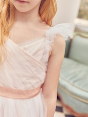 Blush Pink Tulle Bridesmaid Dress (3-16yrs) - Image 4 of 6