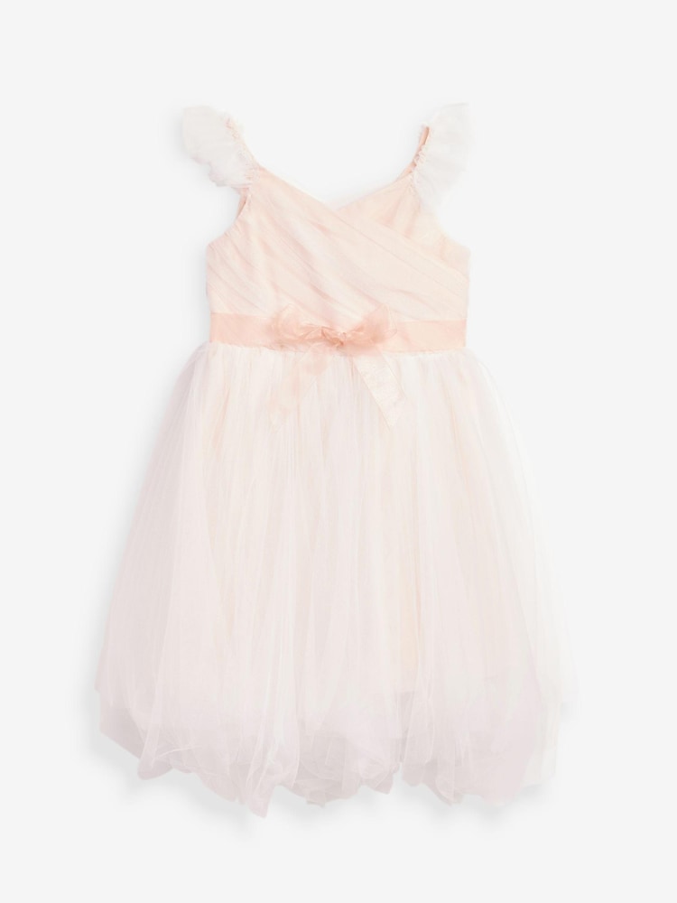 Blush Pink Tulle Bridesmaid Dress (3-16yrs) - Image 5 of 6
