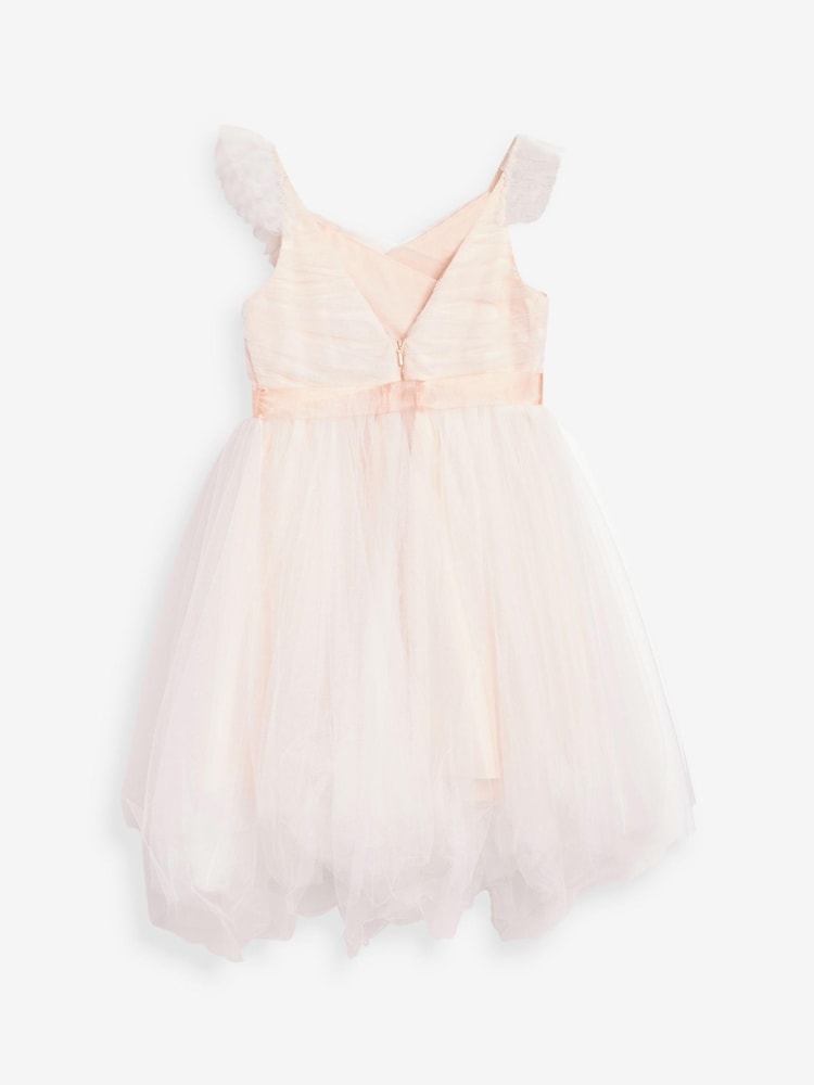 Blush Pink Tulle Bridesmaid Dress (3-16yrs) - Image 6 of 6