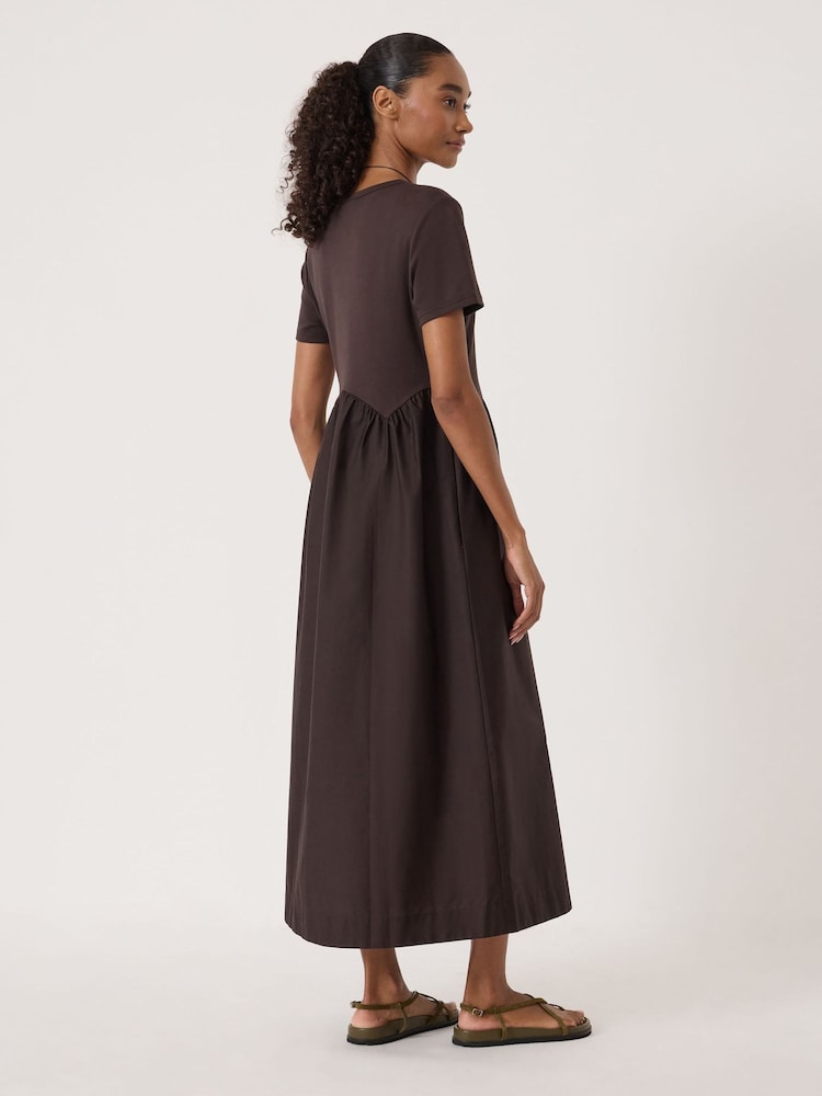 Hush Enid Mix Media Jersey Woven Dress - Bild 2 von 5 Hush Enid Mix Media Jersey Woven Dress - Bild 2 von 5