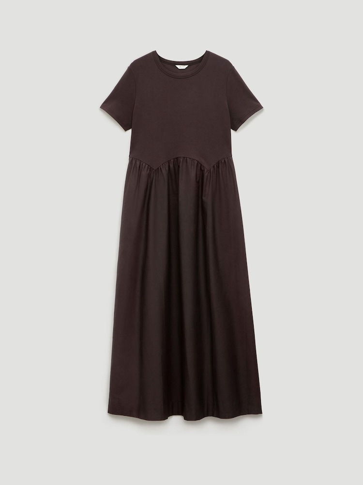 Hush Enid Mix Media Jersey Woven Dress - Bild 5 von 5 Hush Enid Mix Media Jersey Woven Dress - Bild 5 von 5