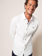 White Stuff Gaddesby Dobby White Shirt - Image 1 of 7