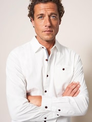 White Stuff Gaddesby Dobby White Shirt - Image 4 of 7