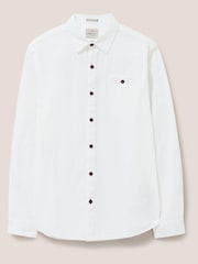 White Stuff Gaddesby Dobby White Shirt - Image 5 of 7