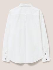 White Stuff Gaddesby Dobby White Shirt - Image 6 of 7