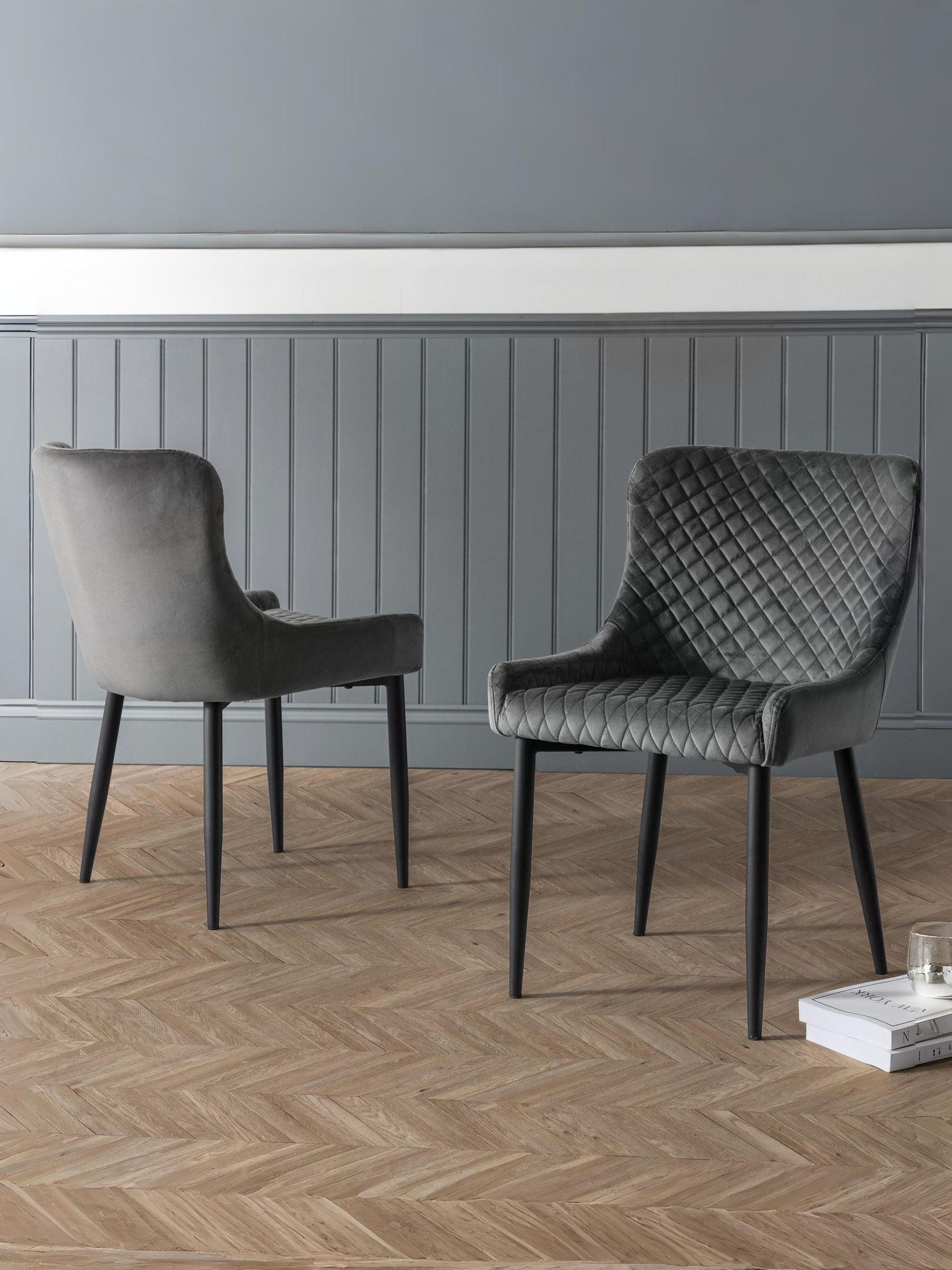 Julian Bowen Pair Of Luxe Velvet Dining Chairs - Image 6