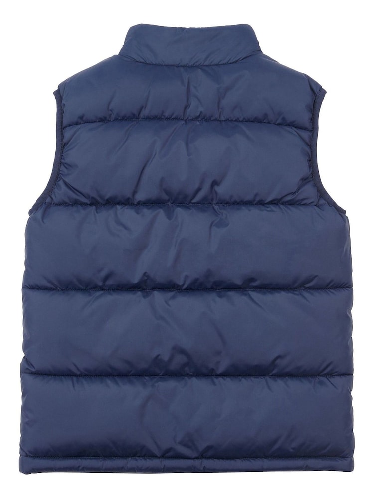 Lee Dark Blue Graphic Logo Puffer Gilet - Image 2 of 3