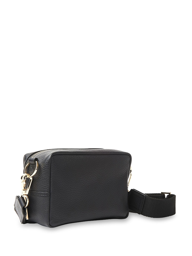 Whistles Black Leopard Bibi Cross-body Bag - Image 2 of 4