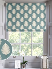 Teal Blue Finn Made To Measure Roman 100% Cotton Blind - Image 1 of 6