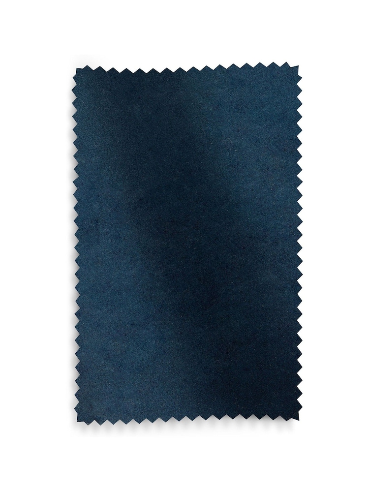 Set of 2 Soft Velvet Navy Blue Piano Arm Dining Chairs - Image 9 of 9