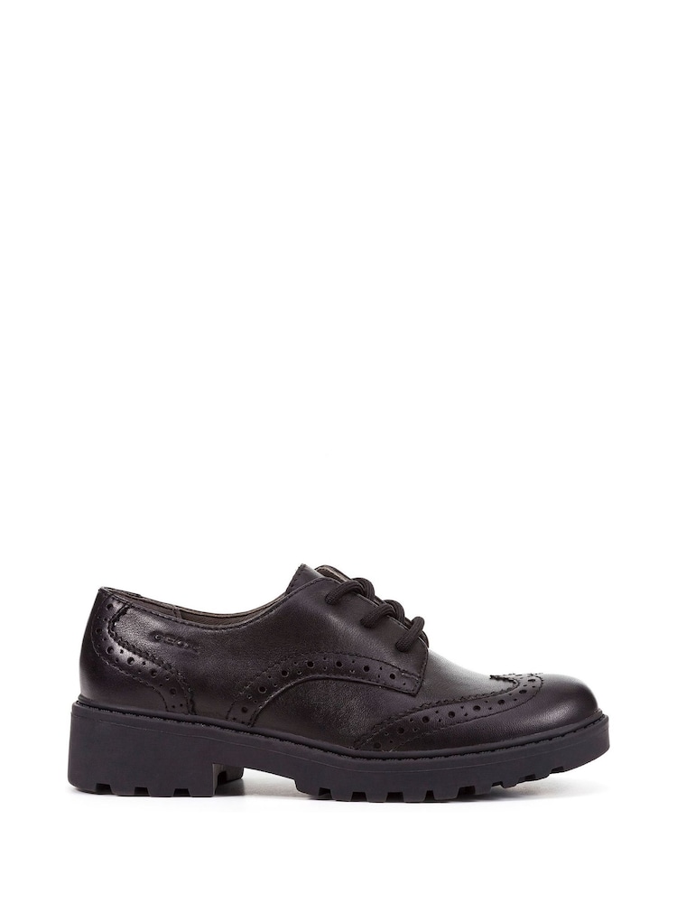 Geox Junior Girls Casey Black Shoes - Image 1 of 6