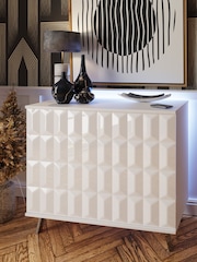 Frank Olsen White Elevate Smart LED Small Sideboard - Image 1 of 6