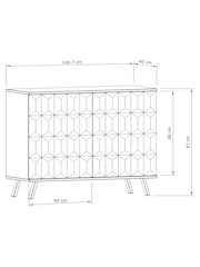 Frank Olsen White Elevate Smart LED Small Sideboard - Image 6 of 6