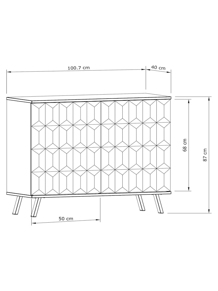 Frank Olsen White Elevate Smart LED Small Sideboard - Image 6 of 6