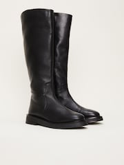 Phase Eight Flat Knee High Black Boots - Image 2 of 7