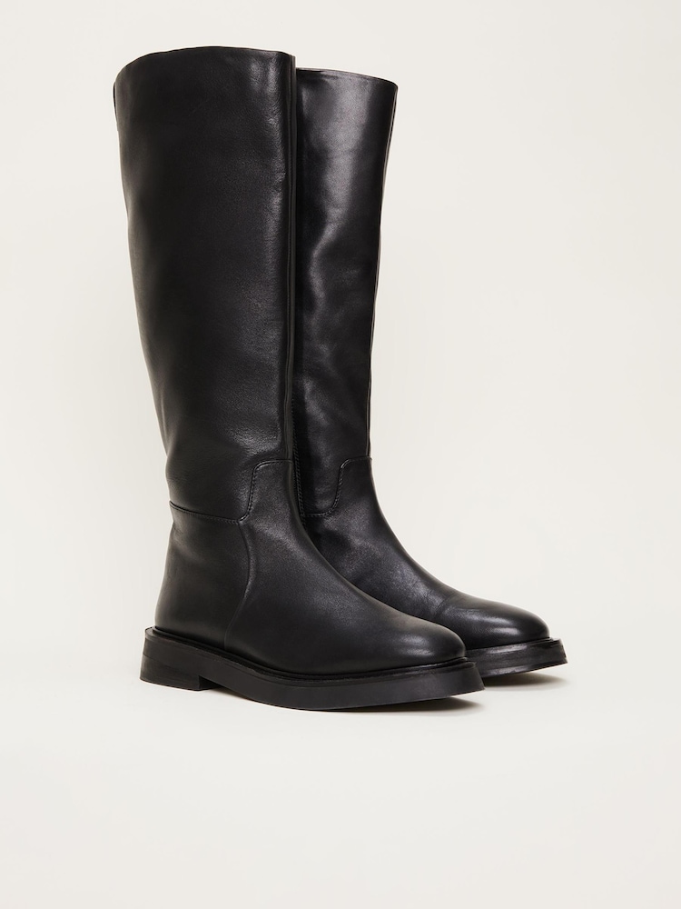 Phase Eight Flat Knee High Black Boots - Image 2 of 7