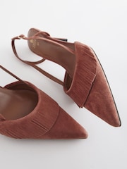 Rust Brown Forever Comfort Fringe Slingback Heels - Image 8 of 8
