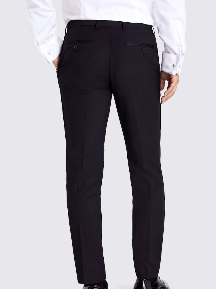 MOSS Black Slim Fit Dress Trousers - Image 2 of 3