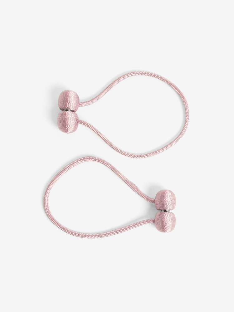 Pink Magnetic Curtain Tie Backs Set of 2 - Image 2 of 3