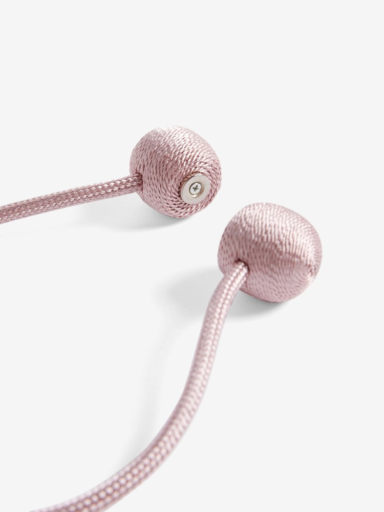 Pink Magnetic Curtain Tie Backs Set of 2 - Image 3 of 3