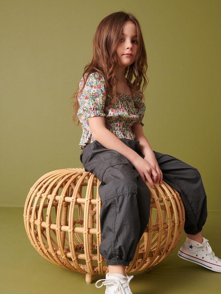 Anthrazitgrau - Parachute-Cargohose mit Bündchen (3 bis 16 Jahre) - Bild 2 von 7
