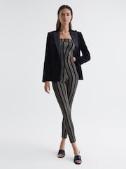 Macacão metálico de malha Reiss Paris - Imagem 1 de 7