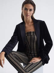 Macacão metálico de malha Reiss Paris - Imagem 4 de 7