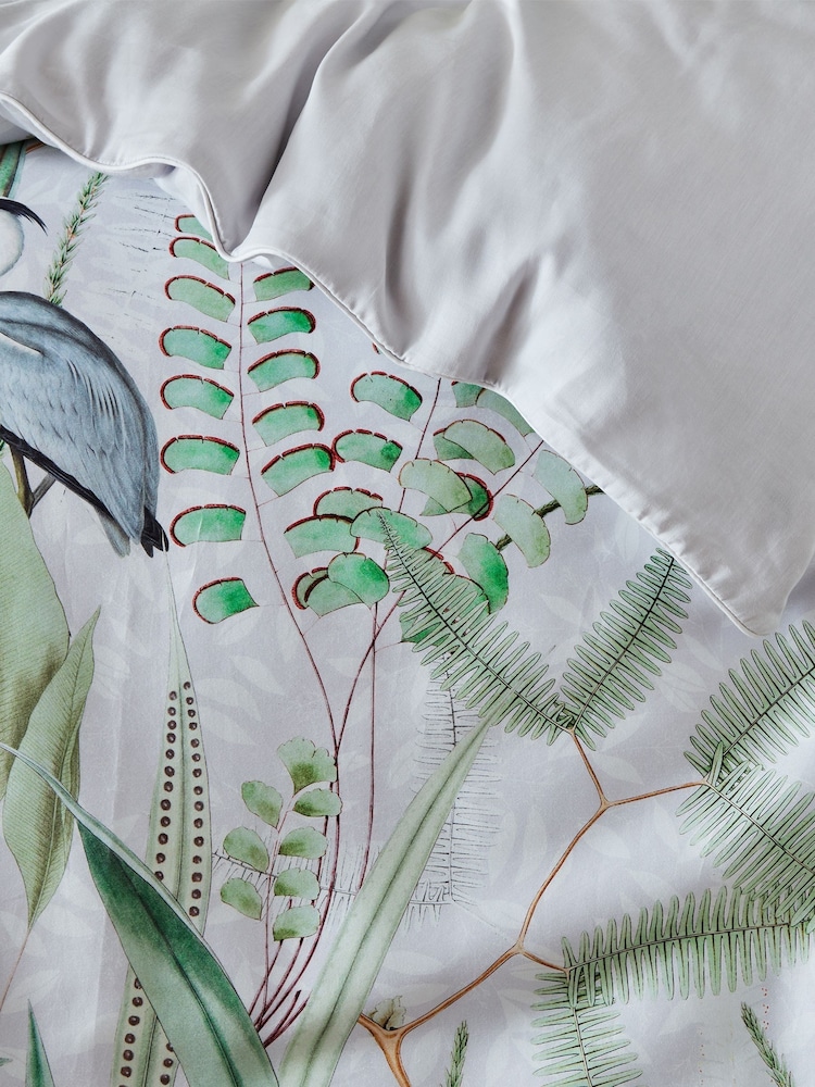 Riva Paoletti White Aaliyah Exotic Reversible 100% Cotton Duvet Cover And Pillowcase Set - Image 3 of 5