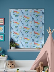 Cath Kidston Blue Kids Animals Made To Measure Roman 100% Cotton Blinds - Image 2 of 6