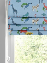 Cath Kidston Blue Kids Animals Made To Measure Roman 100% Cotton Blinds - Image 4 of 6