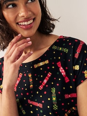 Multi Christmas Cap Sleeve T-Shirts 2 Pack - Image 4 of 8