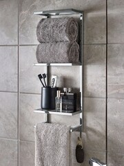 Chrome Moderna Shelving And Towel Store - Image 1 of 5