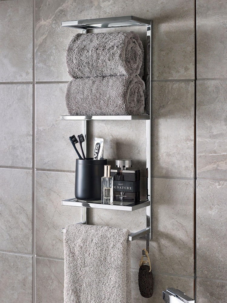 Chrome Moderna Shelving And Towel Store - Image 1 of 5