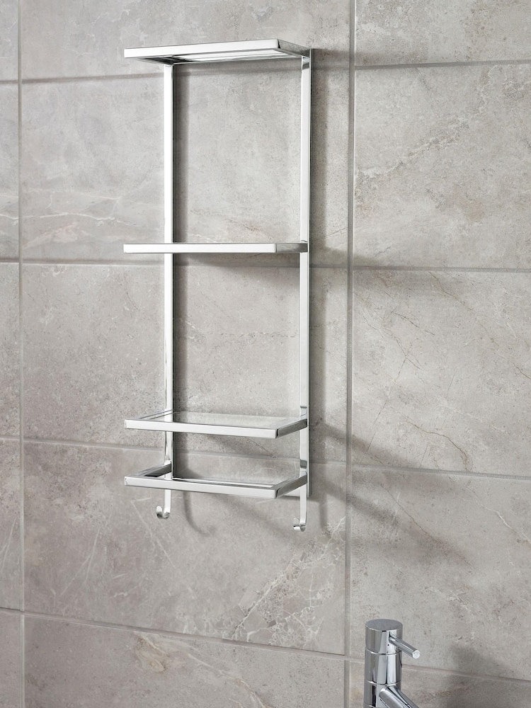 Chrome Moderna Shelving And Towel Store - Image 2 of 5