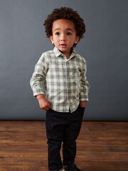 Ecru Cream Check Corduroy Long Sleeve Shirt (3mths-7yrs) - Image 2 of 7